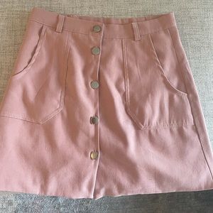 Pink high waisted skirt